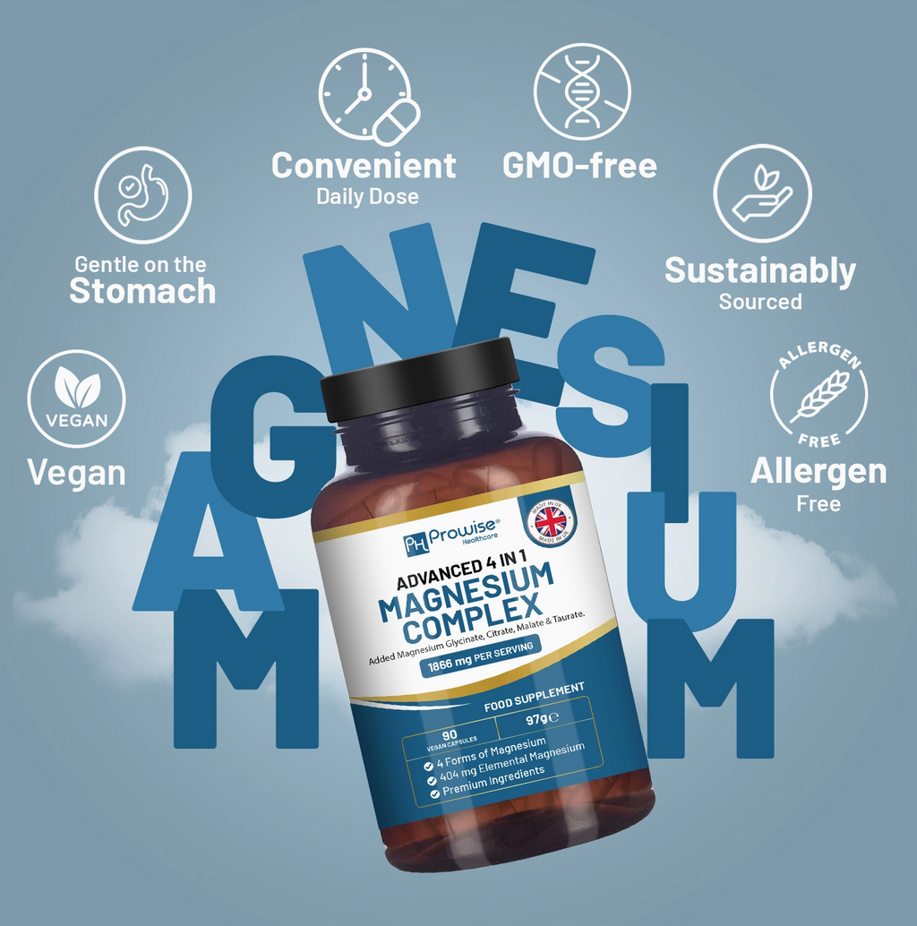 Magnesium Glycinate Complex 4 in 1 - 1866mg 90 Vegan Capsule