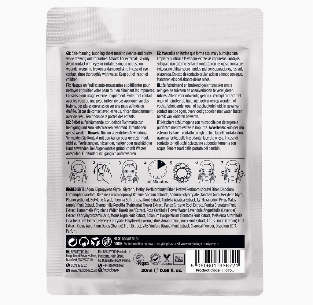 +maskology Detoxifying Professional Sheet Mask