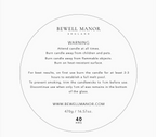 Bewell Manor Calm Candle - Lemongrass, Vetiver & Jasmine (Three Wick)