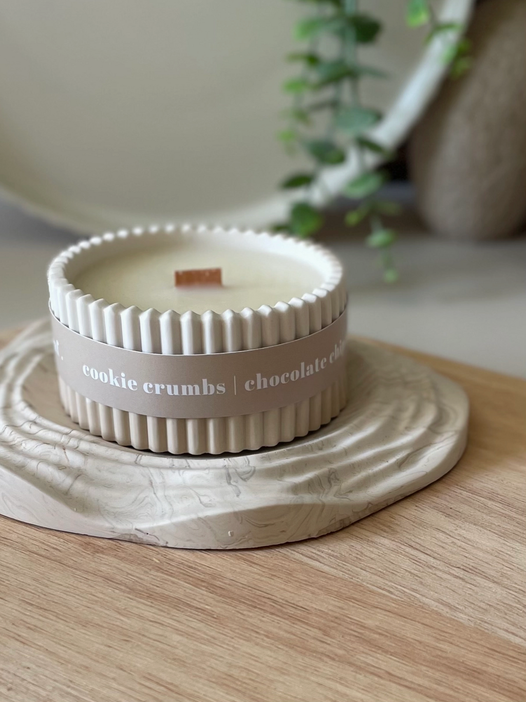 Cookie Crumbs Stoneware Soy Wax Candle / Scandi Inspired