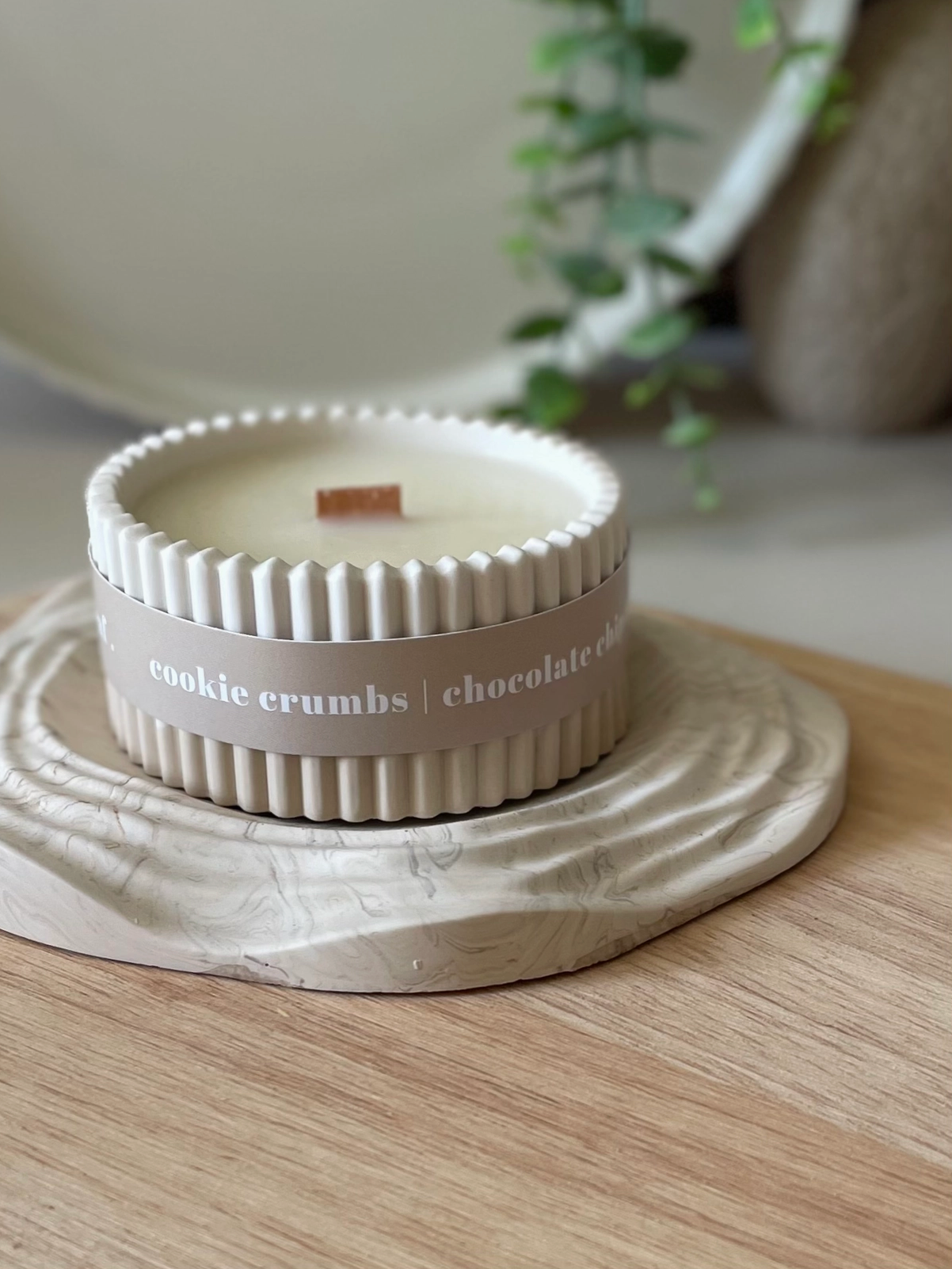 Cookie Crumbs Stoneware Soy Wax Candle / Scandi Inspired