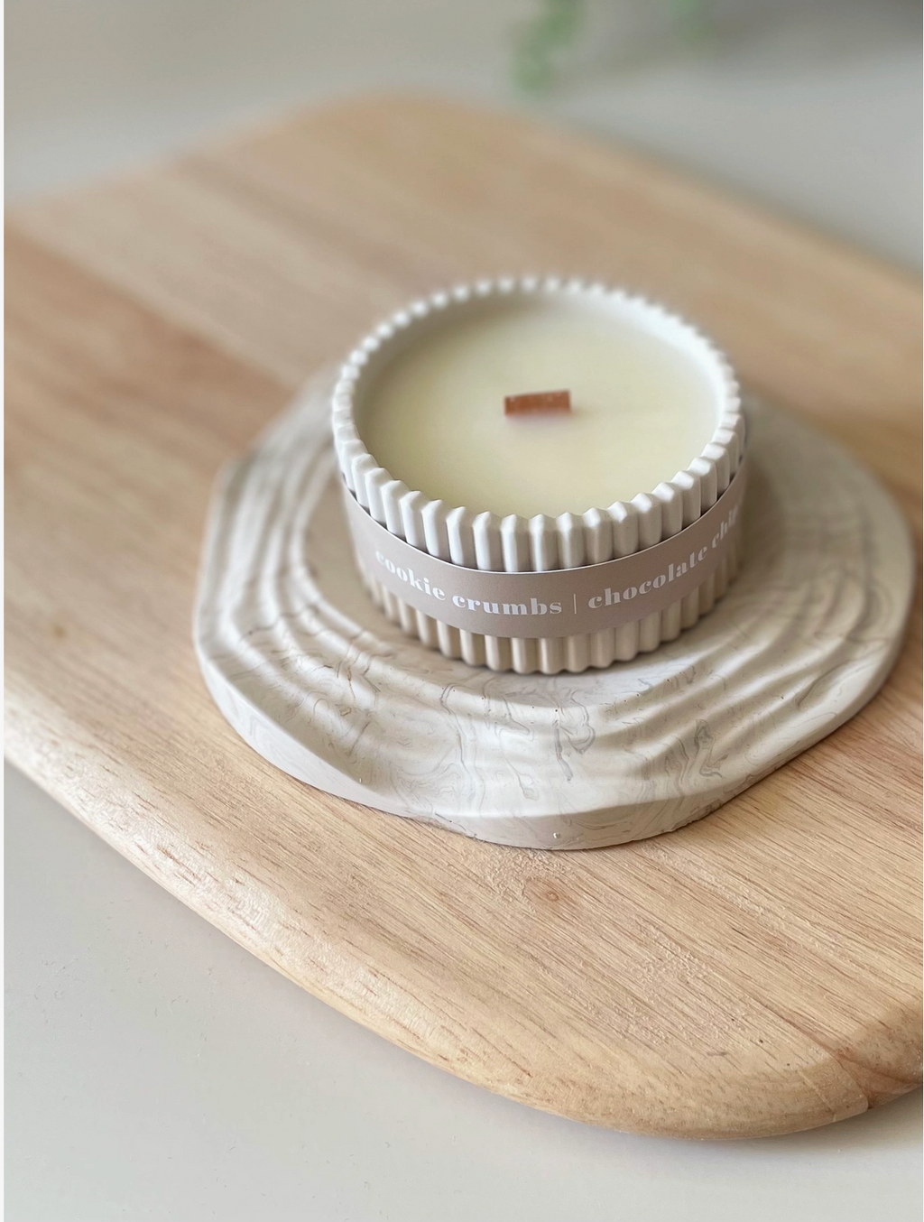 Cookie Crumbs Stoneware Soy Wax Candle / Scandi Inspired