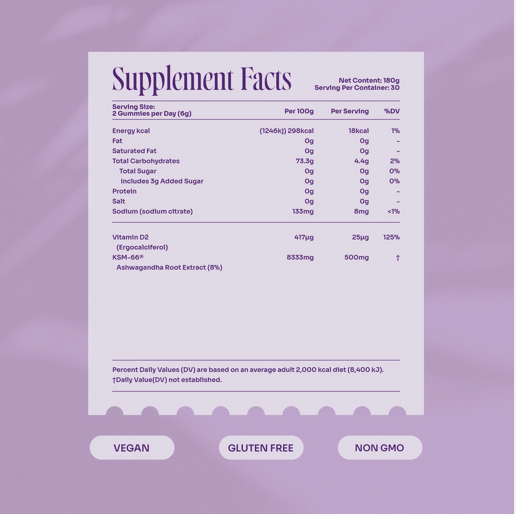 Myga Ashwagandha Gummies – Vegan Raspberry Wellness Boost